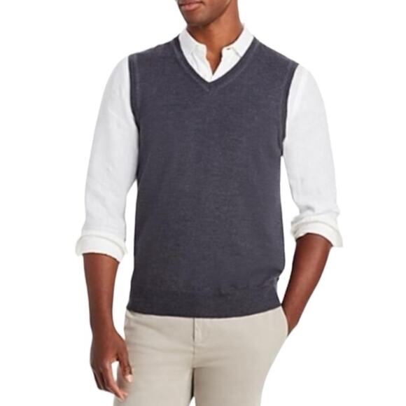 The Men's Store at Bloomingdale's Merino Wool Vest in Grey Size Medium - Picture 10 of 10